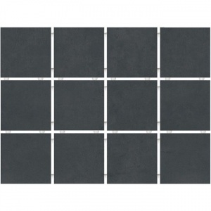 Плитка настенная Амальфи 99x99 черная (полотно 300x400 из 12 частей)