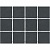 Плитка настенная Амальфи 99x99 черная (полотно 300x400 из 12 частей) 1291