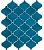 Плитка настенная Арабески Майолика 260x300 синяя 65007