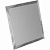 Плитка зеркальная потолочная матовая Квадрат 595x595 серебро (с фацетом 20 мм)