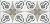 Декор настенный Клемансо 74x150 орнамент белый STG\A620\16000