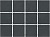 Плитка настенная Амальфи 99x99 черная (полотно 300x400 из 12 частей) 1291