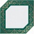 Декор настенный Клемансо 150x150 зеленый HGD\D250\18000