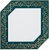 Декор настенный Клемансо 150x150 зеленый темный HGD\E250\18000