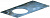 Столешница Cono 483x970 для раковин, встраиваемых сверху, без отверстия под смеситель, синяя CO2.1.SG567502R\97