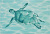Декор настенный Laguna Черепаха 249x364 голубой DWU07LAG636