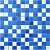 Мозаика 327x327 бело-синий СВ021